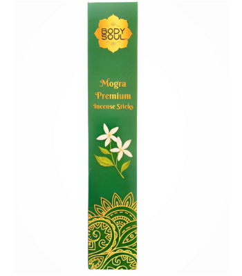Bodysoul Mogra Incense Sticks15gm |Pack of 12| Agarbattis For Puja| 100% Natural & Charcoal Free| Aromatherapy Meditation Air freshener| Mogra Agarbatti