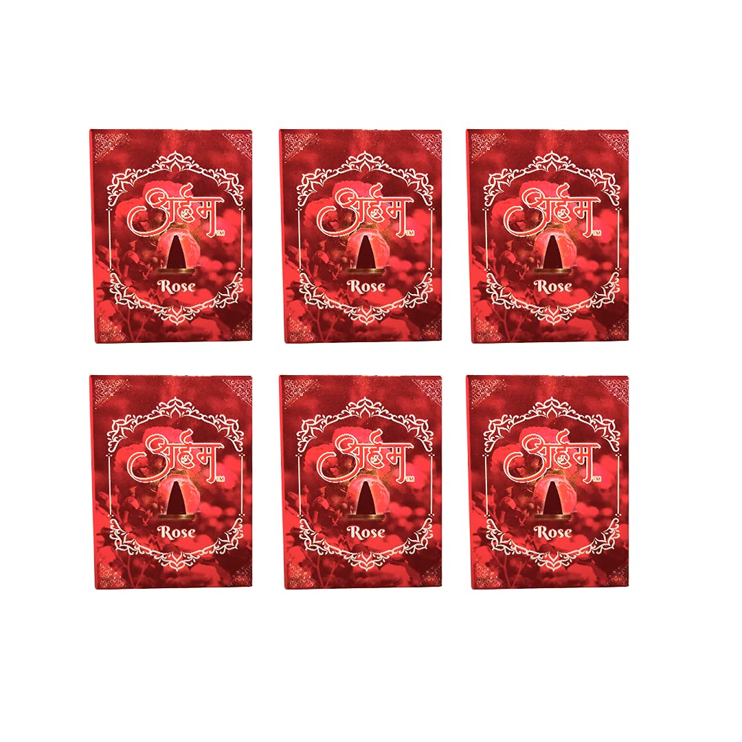 Arham Premium Rose Dhoop Cones (Pack of 6)